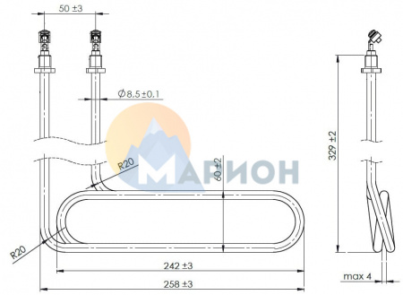 ТЭН для печи Харвия ZSTM 260 3600Вт.